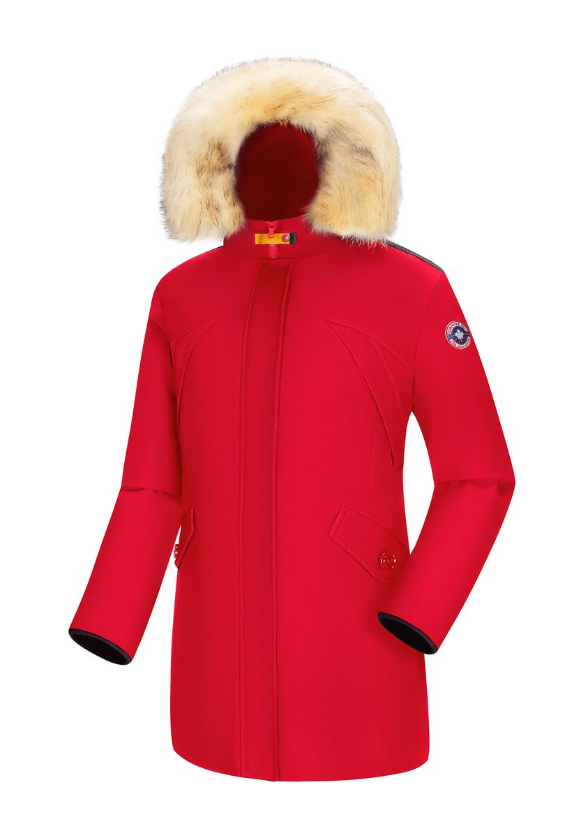 Warmer Winterparka mit Kunstfellkapuze