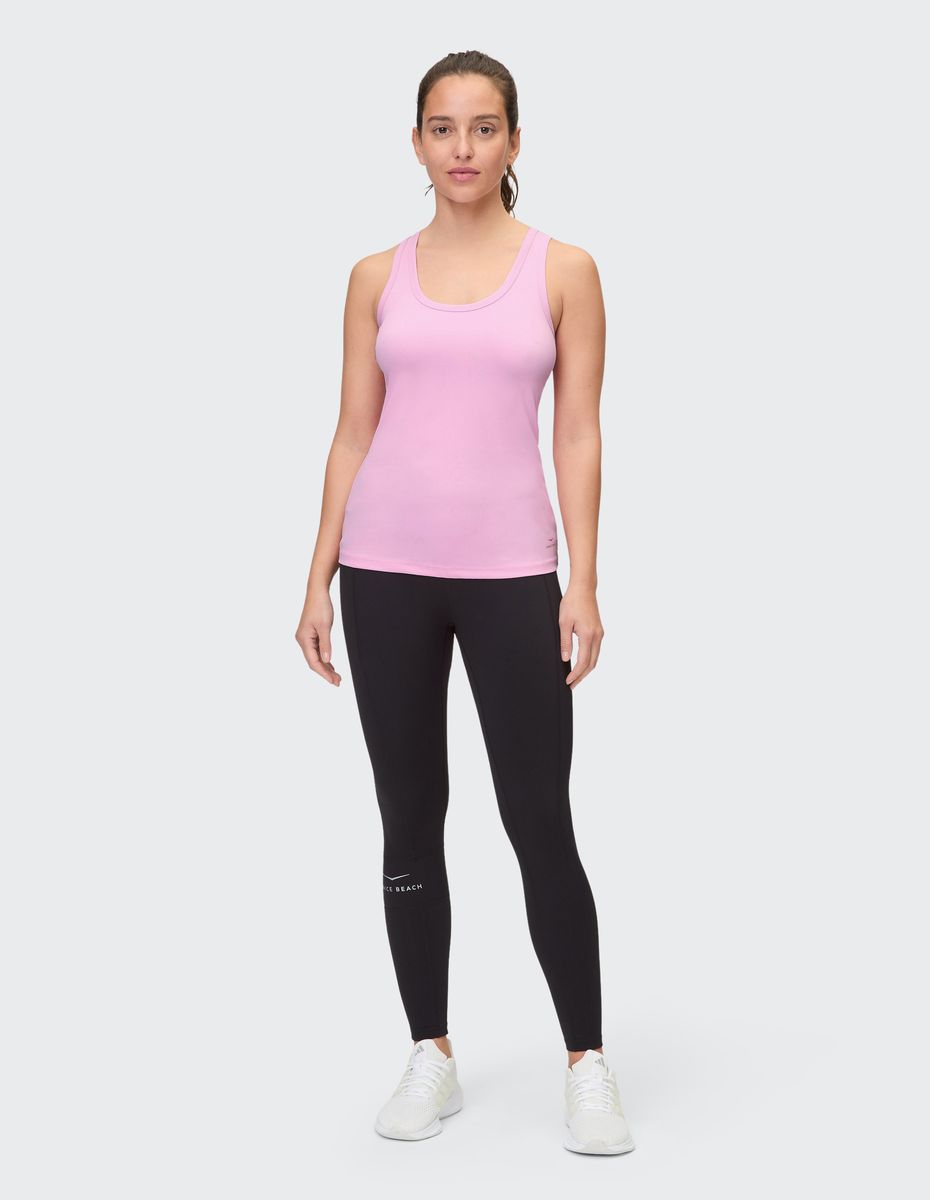 Geripptes Tanktop mit Rundhalsausschnitt