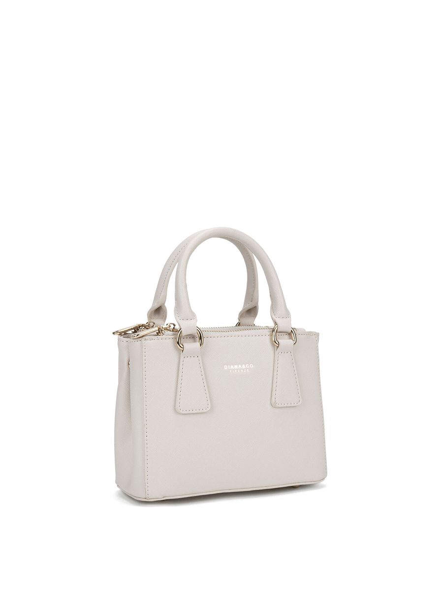 Strukturierte Mini-Handtasche mit Griff