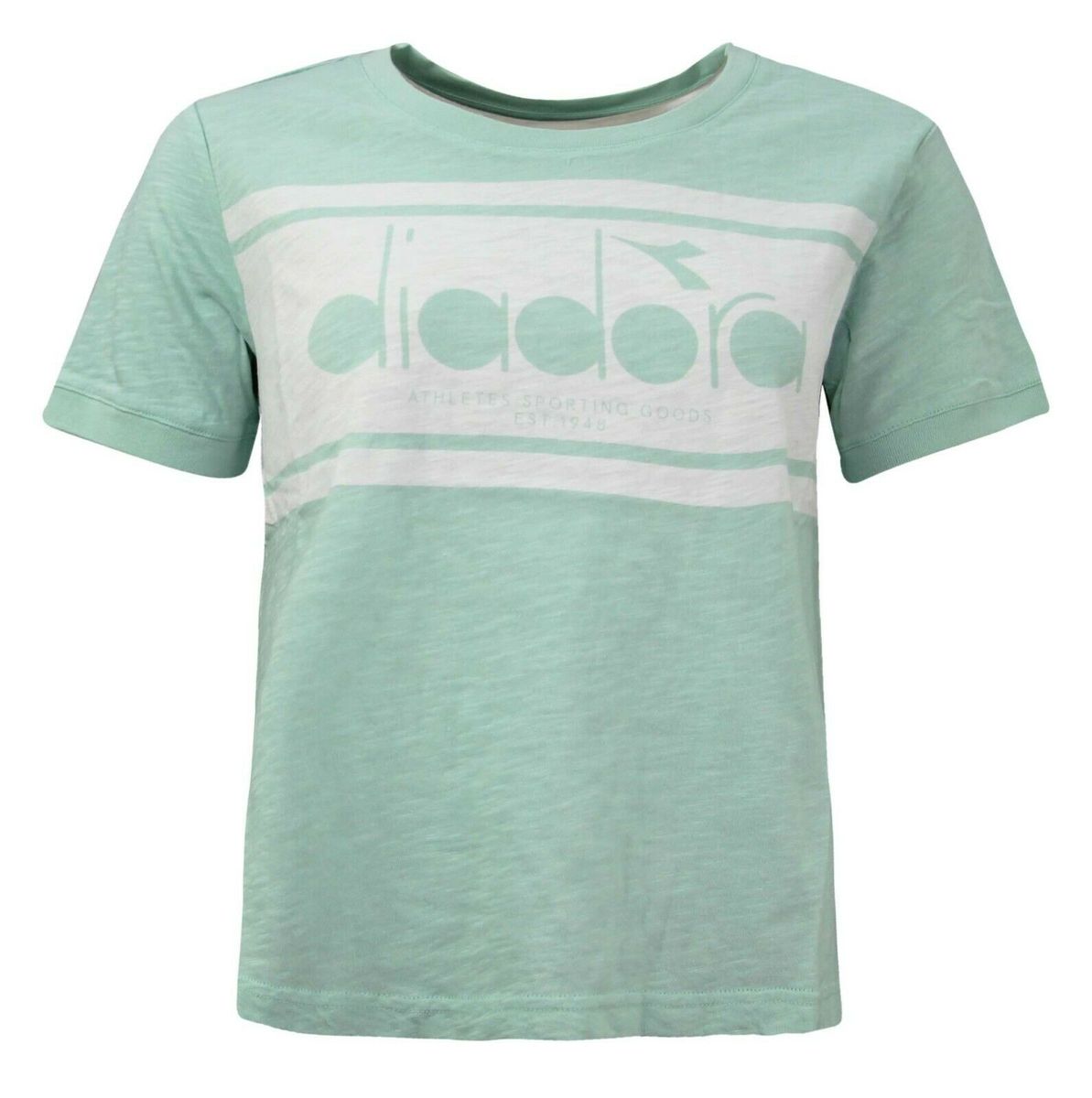 Mintfarbenes T-Shirt mit Grafikdruck