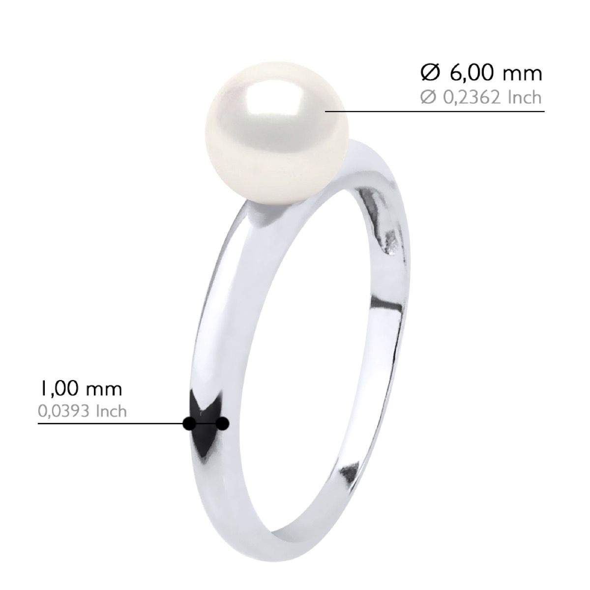 Solitärring mit Süßwasserperle