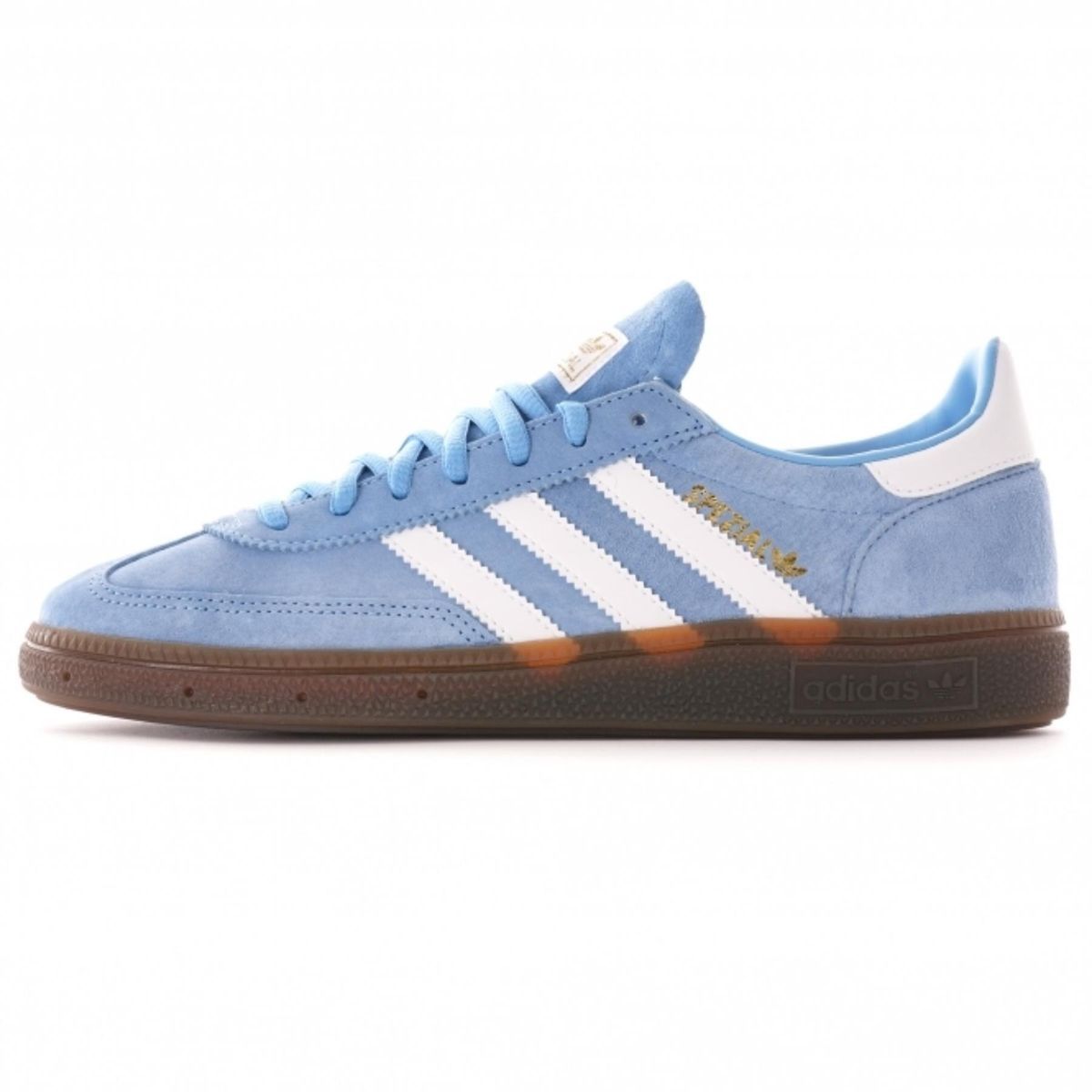 Hellblaue Wildleder-Sneakers mit niedrigem Profil