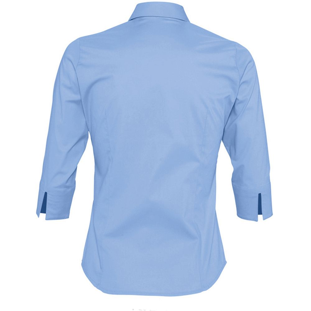 Taillierte Stretch-Bluse mit 3/4-Ärmeln