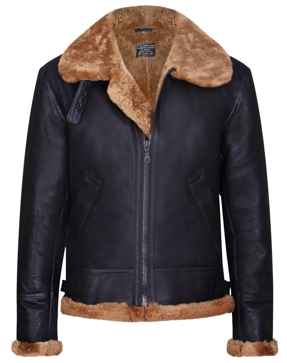 Herren B3 Aviator Fliegerjacke aus Schaffell