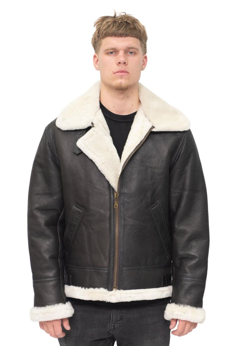Herren B3 Aviator Fliegerjacke aus Schaffell