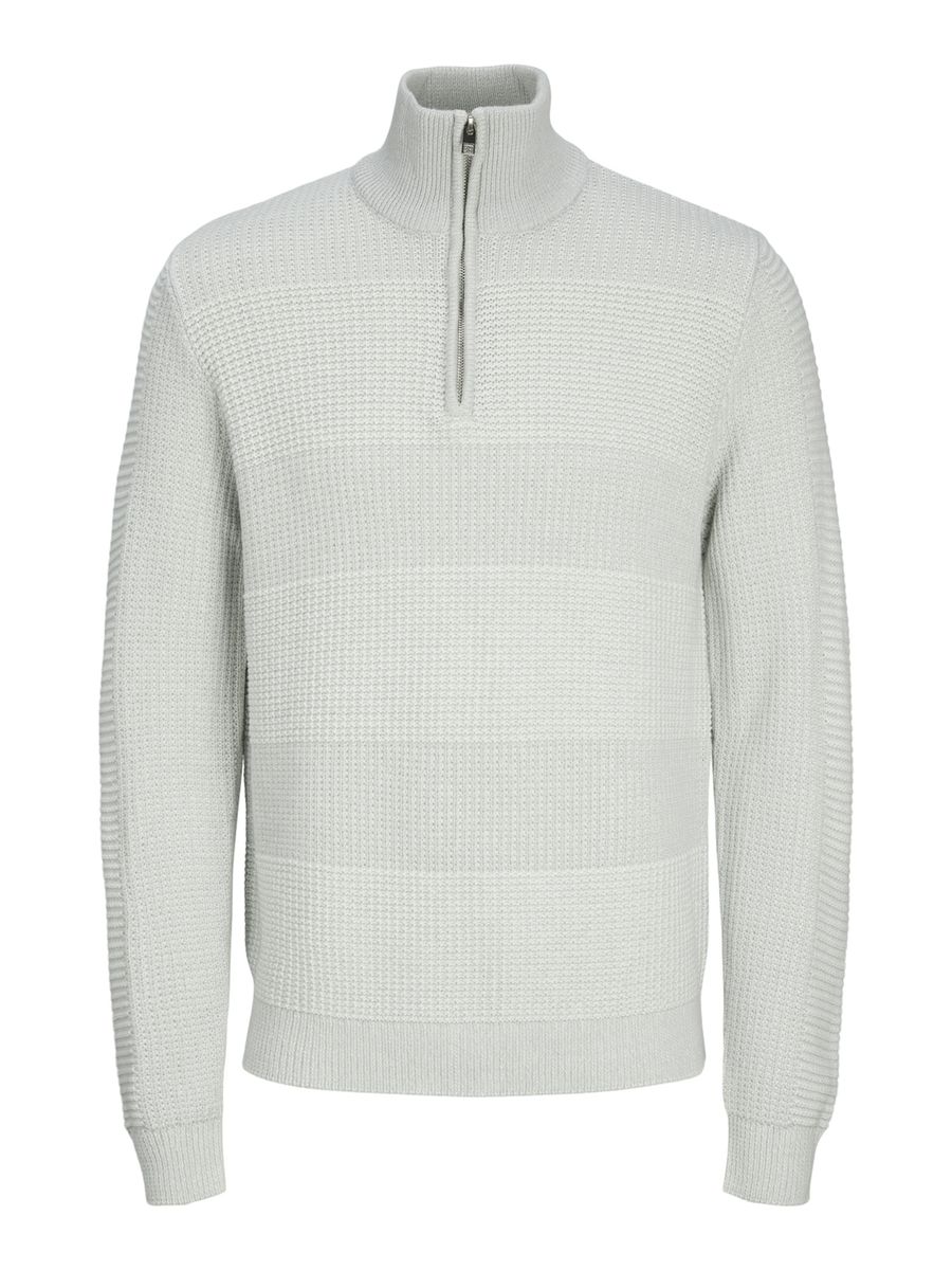 Herren Strickpullover mit halbem Reißverschluss