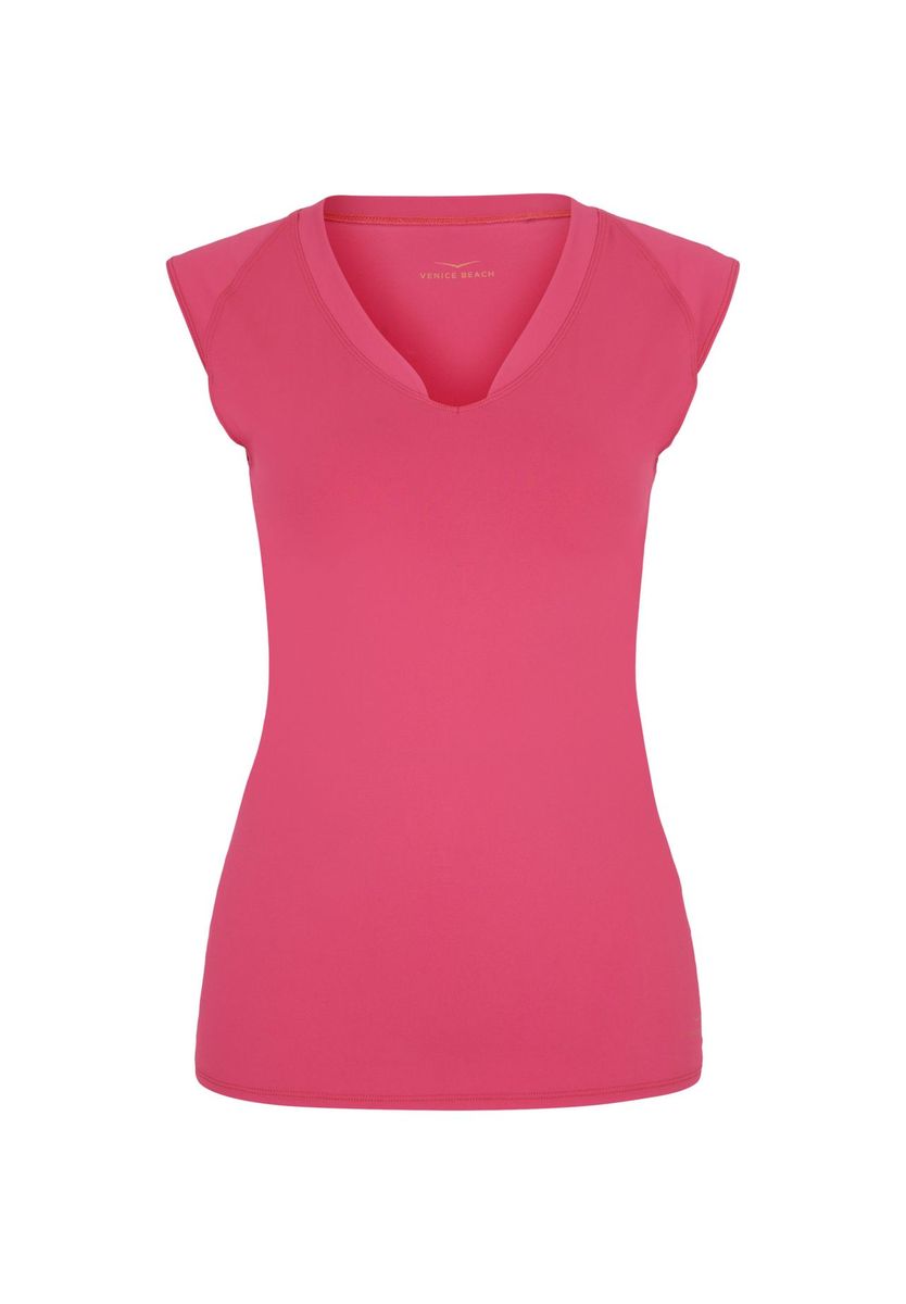 Feuchtigkeitsableitendes Activewear V-Ausschnitt T-Shirt