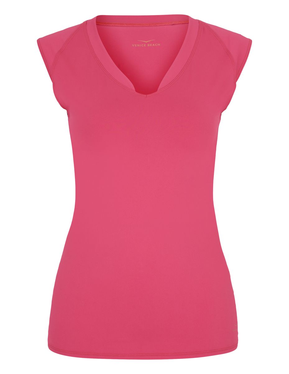 Feuchtigkeitsableitendes Activewear V-Ausschnitt T-Shirt
