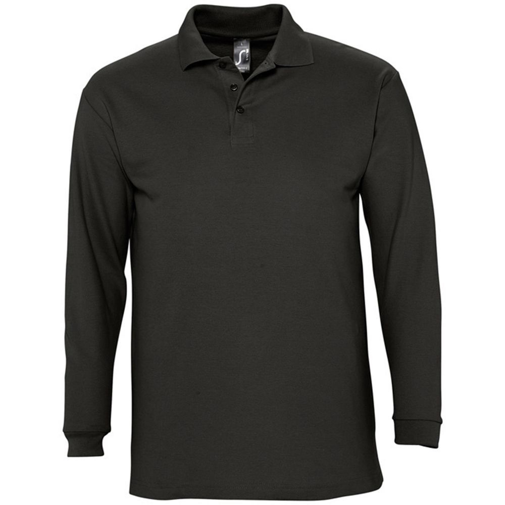 Herren Langarm Piqué Polo Shirt