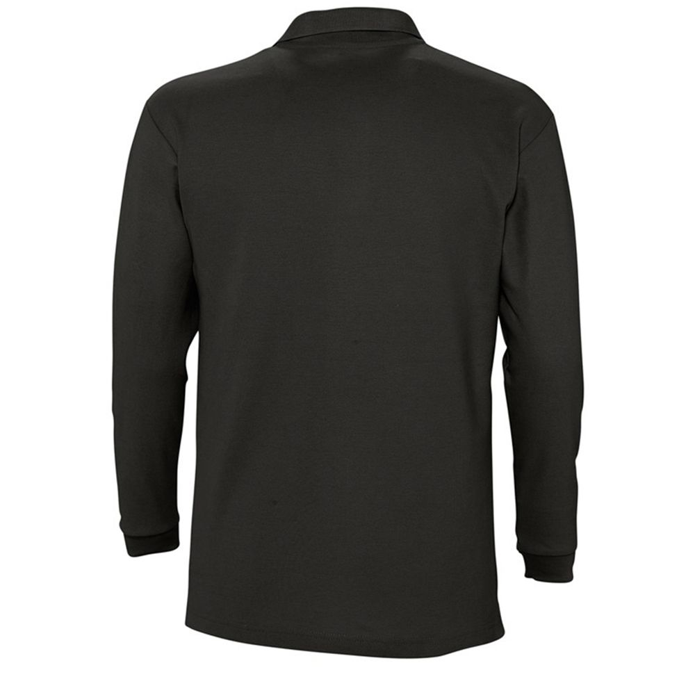 Langärmliges Piqué-Baumwoll-Poloshirt
