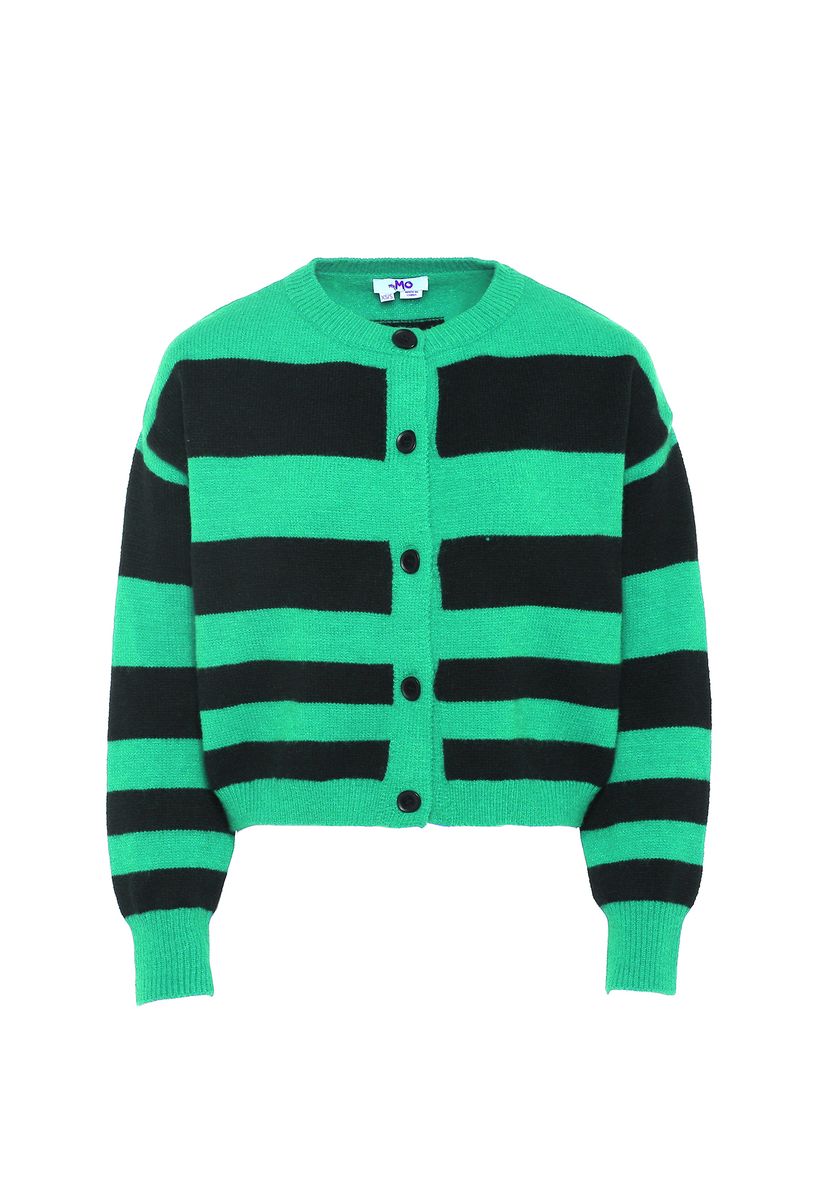 Mymo Pullover Damen Grün Schwarz