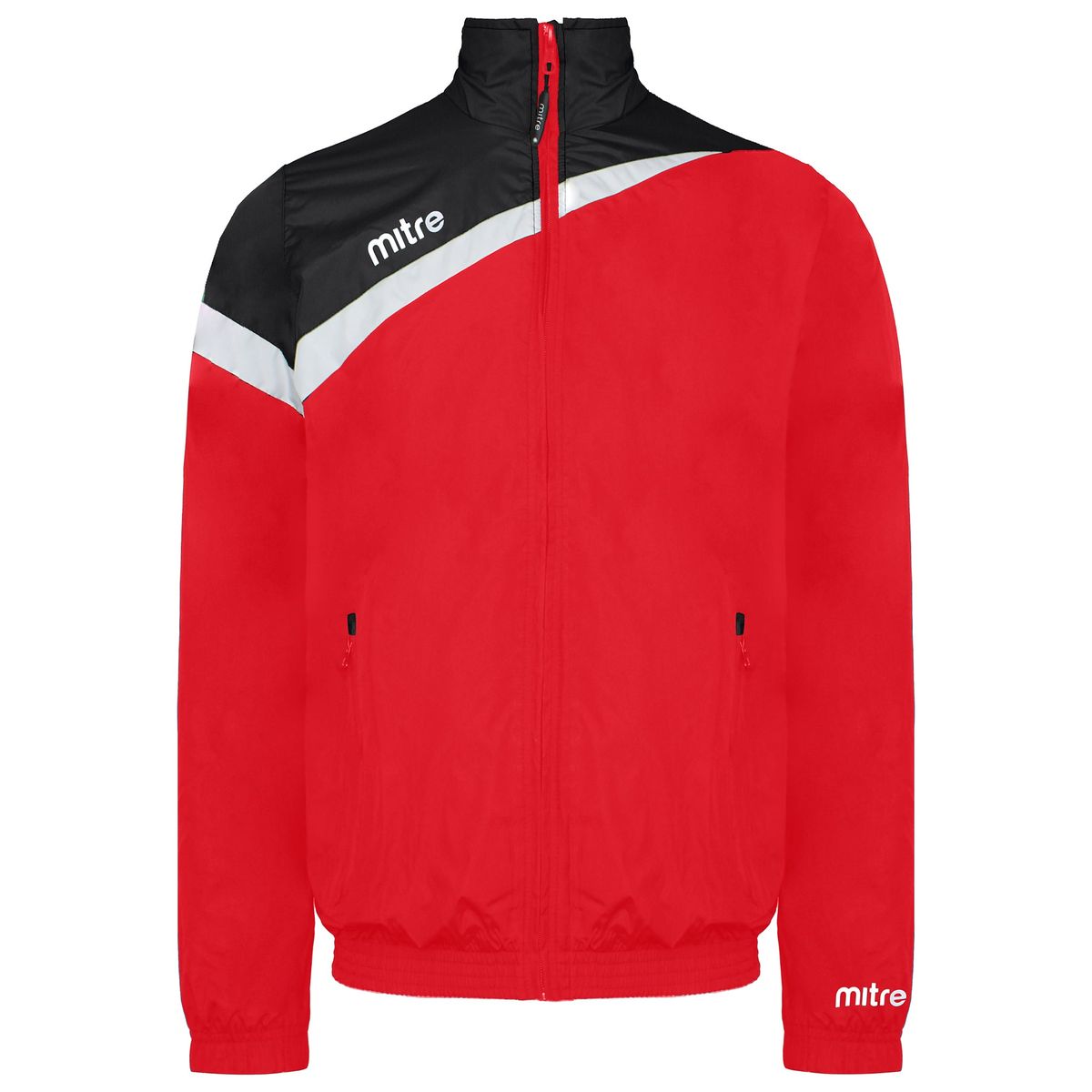 Polarize Herren Track Jacke Rot & Schwarz