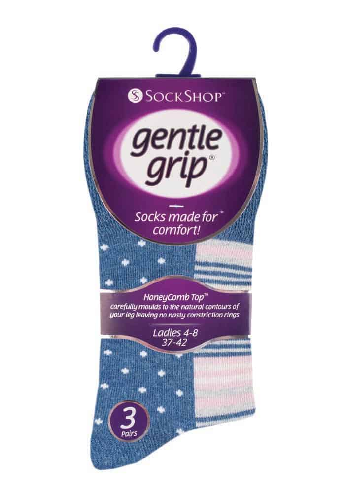 Gemusterte Socken mit Komfortbund