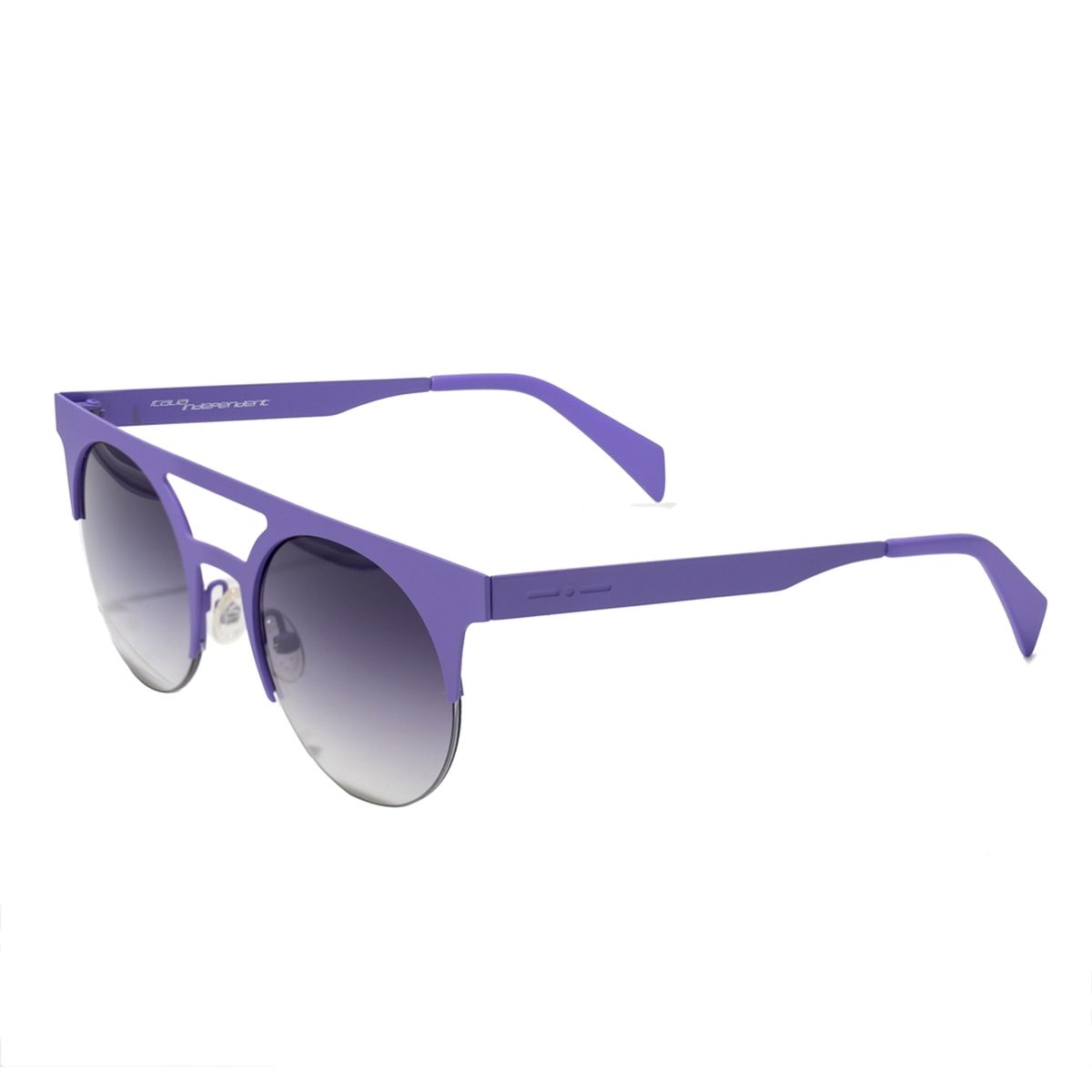 Runde Sonnenbrille aus Metall mit Brauensteg