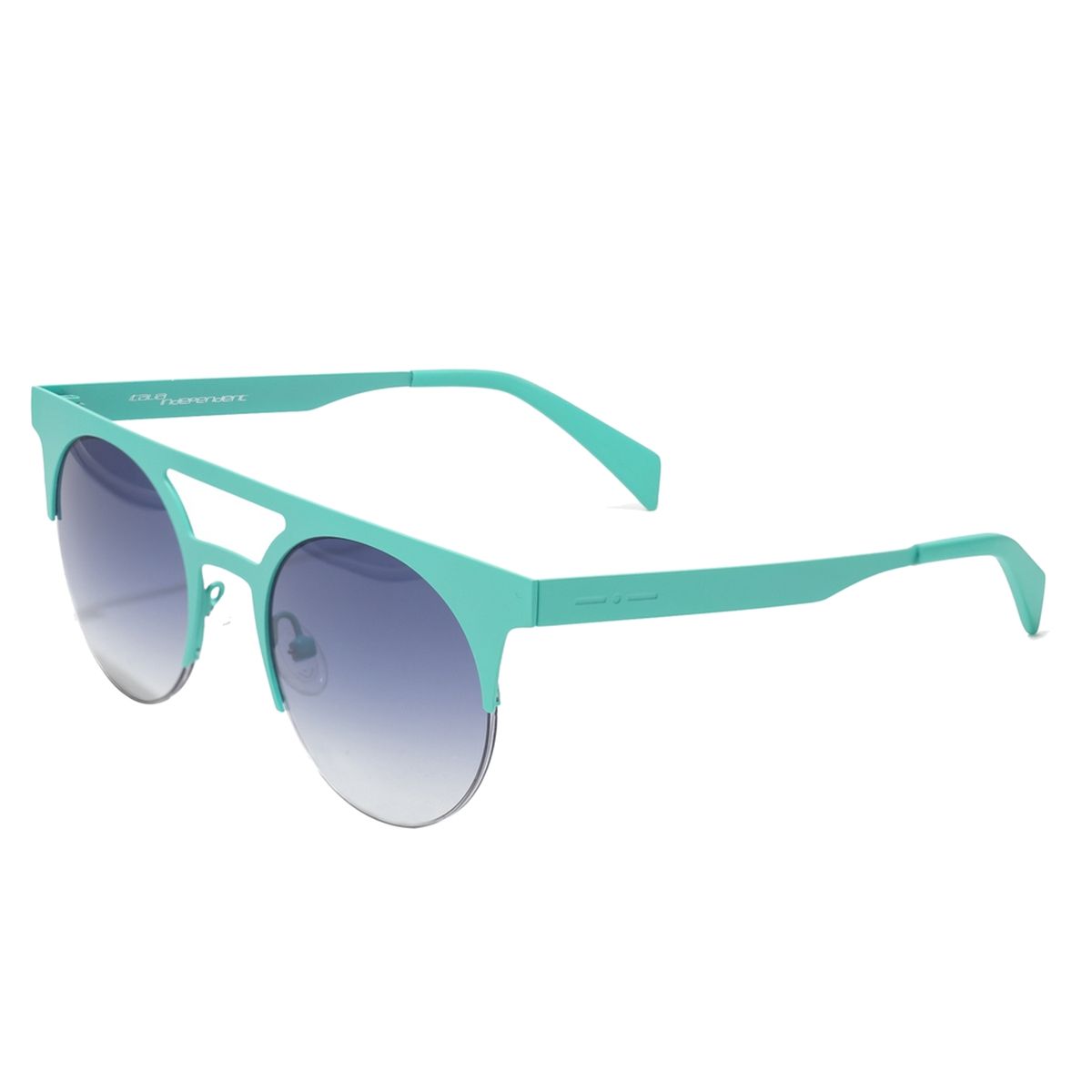 Runde Sonnenbrille aus Metall mit Brauensteg