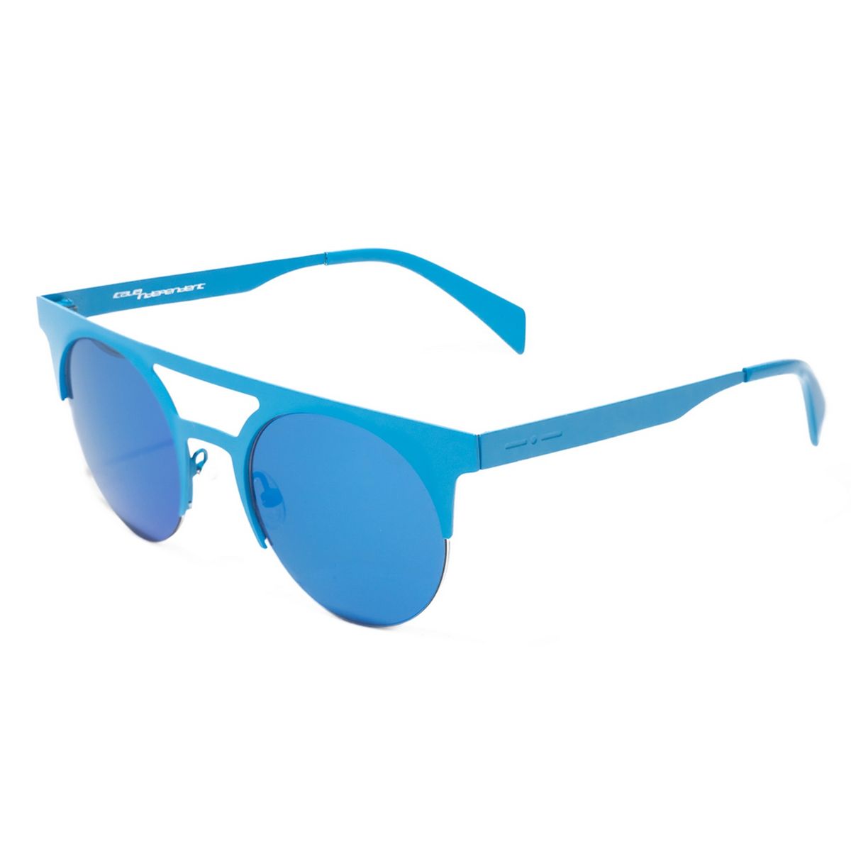 Runde Sonnenbrille aus Metall mit Brauensteg