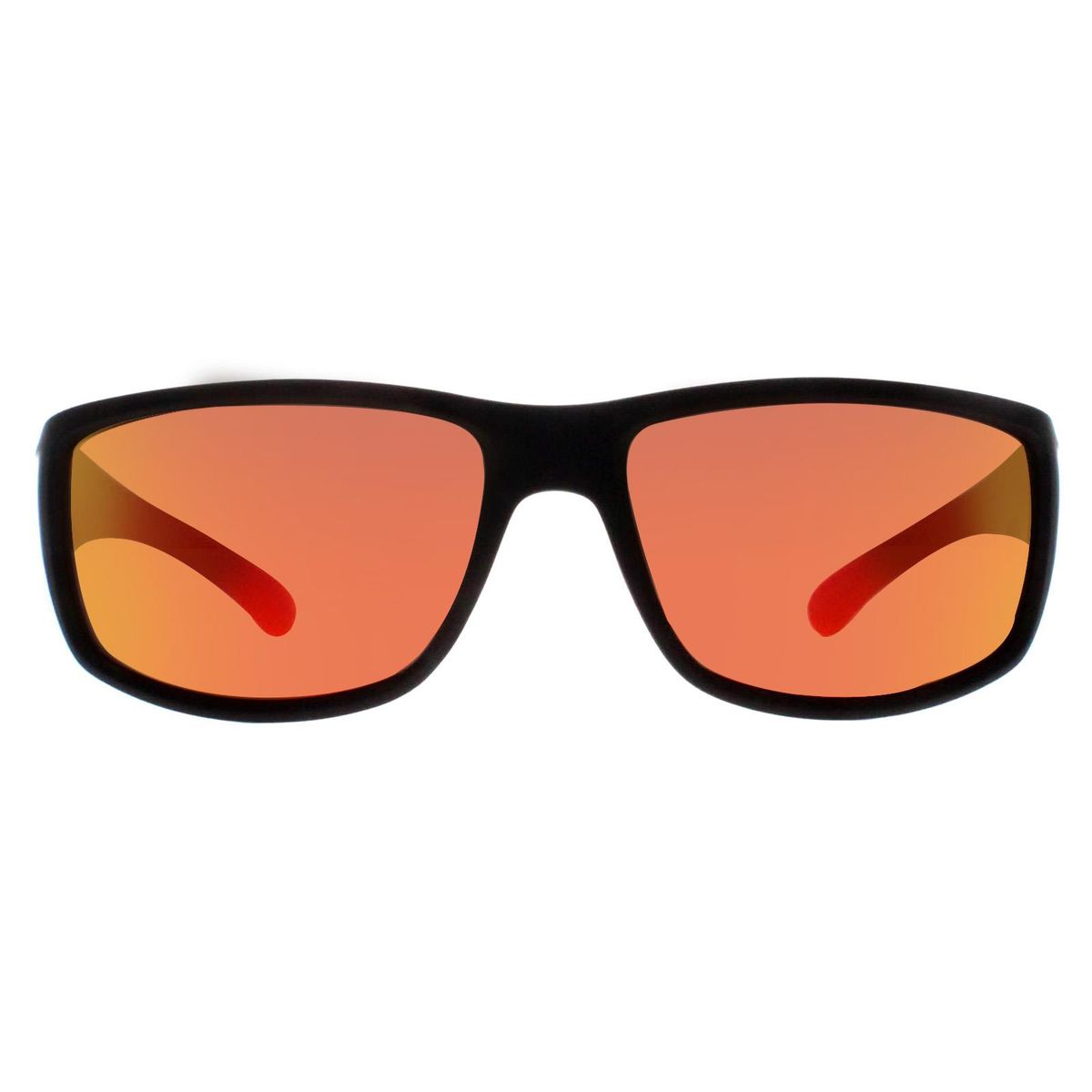 Sportliche Sonnenbrille mit schwarzem Rahmen