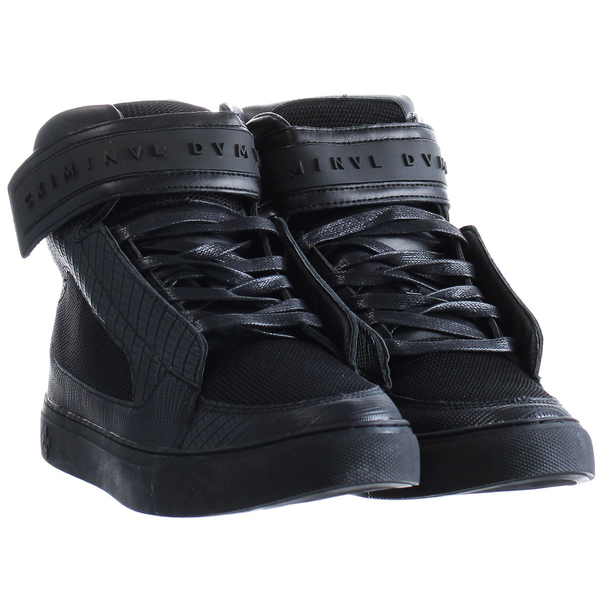 Strukturierte High-Top-Sneaker mit Riemen