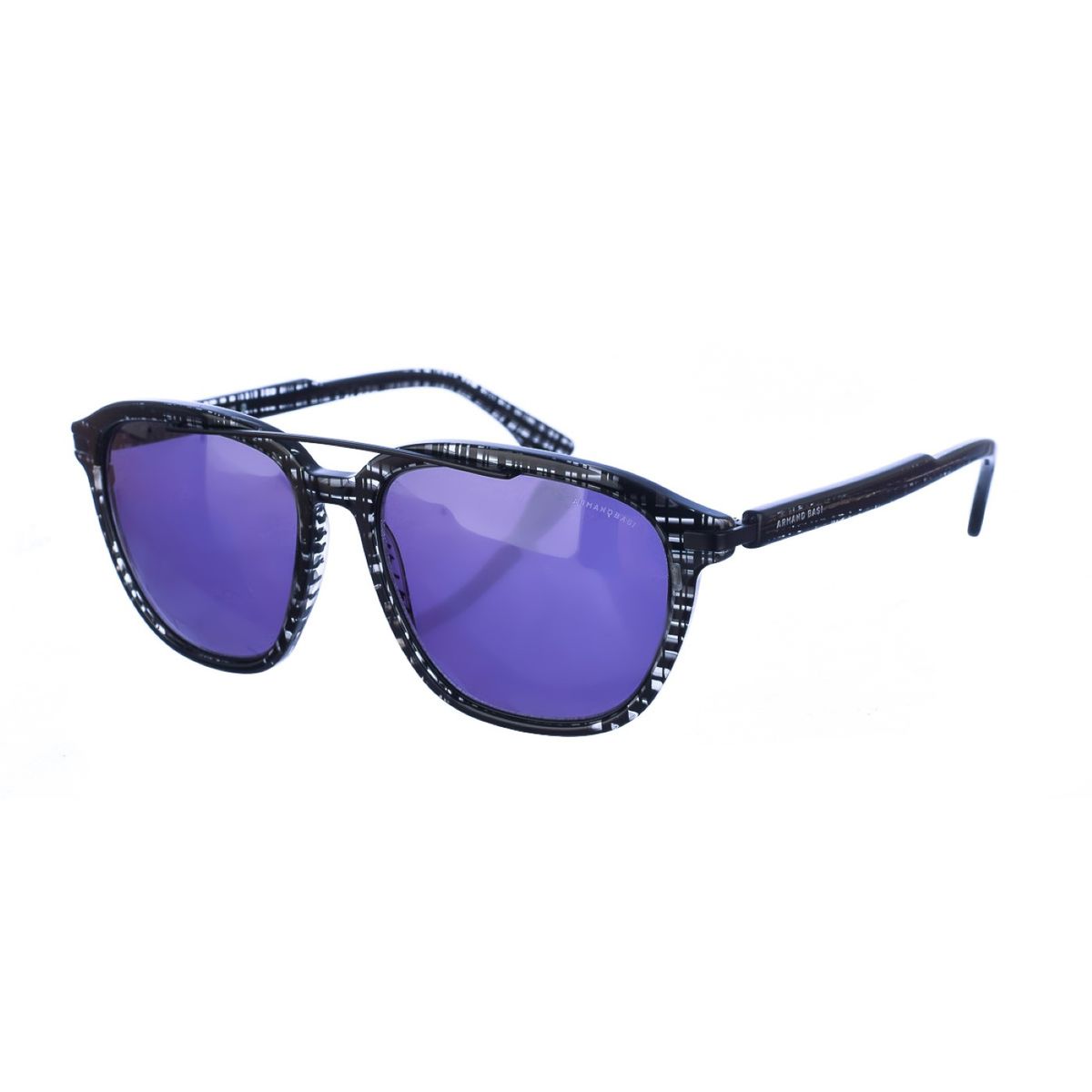 Rechteckige Pilotenbrille mit Metalldetail