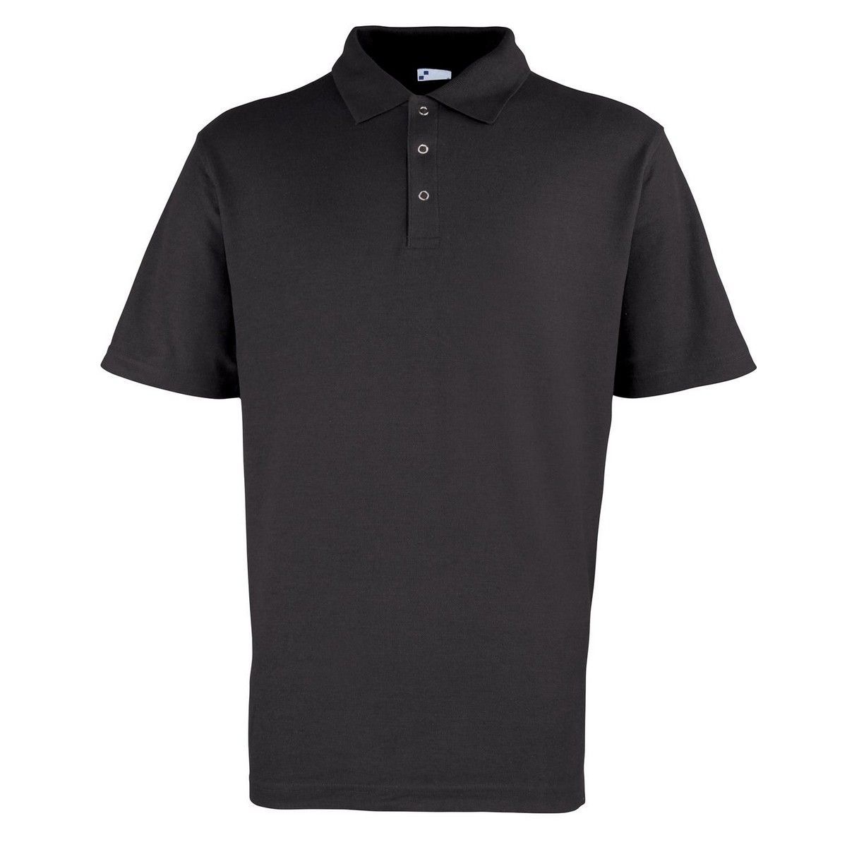 Schwarzes Uni-Polohemd für Herren