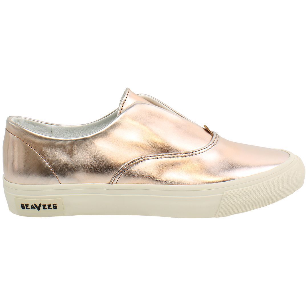 Metallic Leder Slip-On Sneaker
