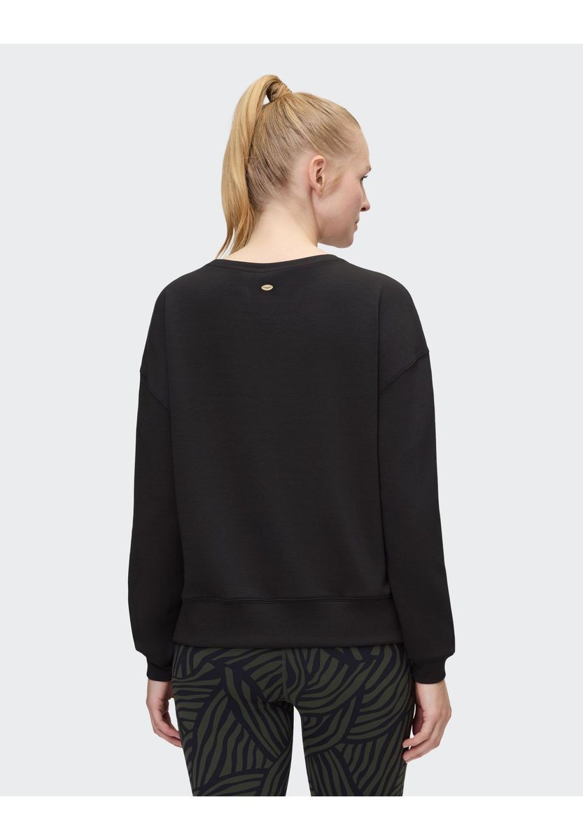 VENICE BEACH Sweatshirt "April", Rippbündchen, Seitenschlitze, für Damen, schwarz, L