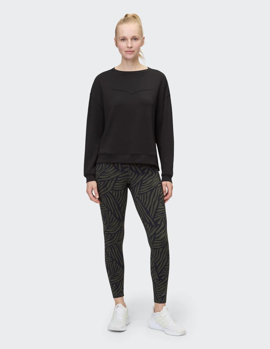 VENICE BEACH Sweatshirt "April", Rippbündchen, Seitenschlitze, für Damen, schwarz, L