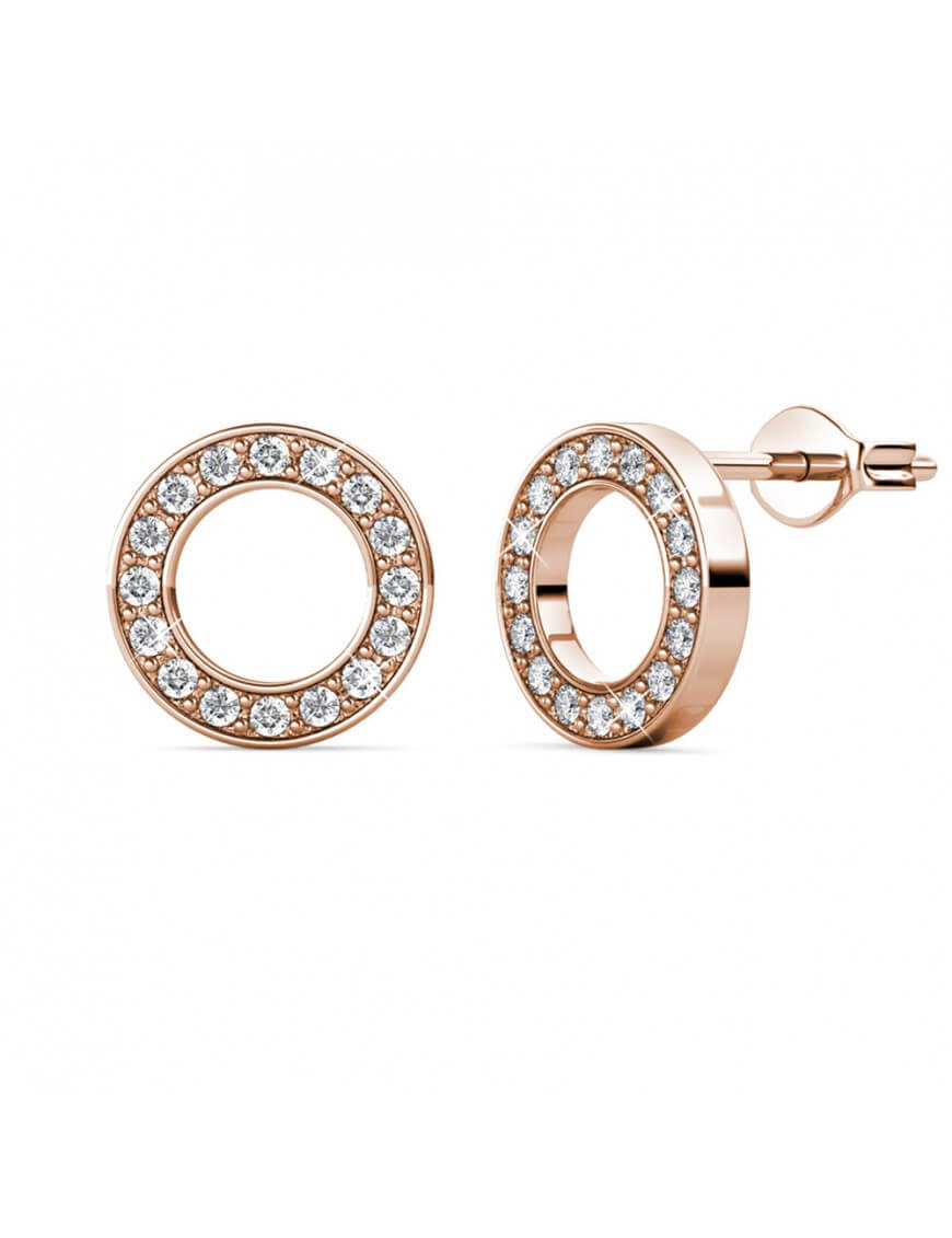 Elegante Pave-Kristall-Kreisohrstecker
