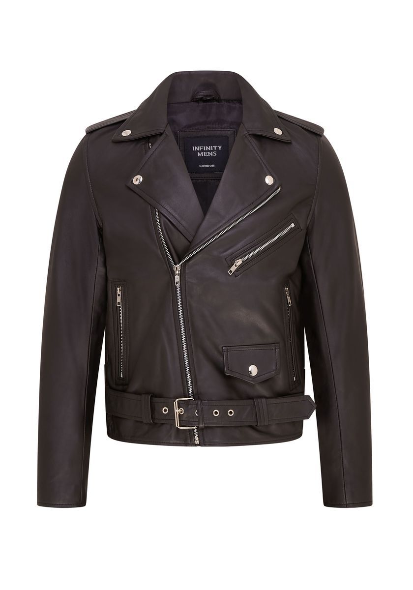 Klassische Brando Leder Bikerjacke