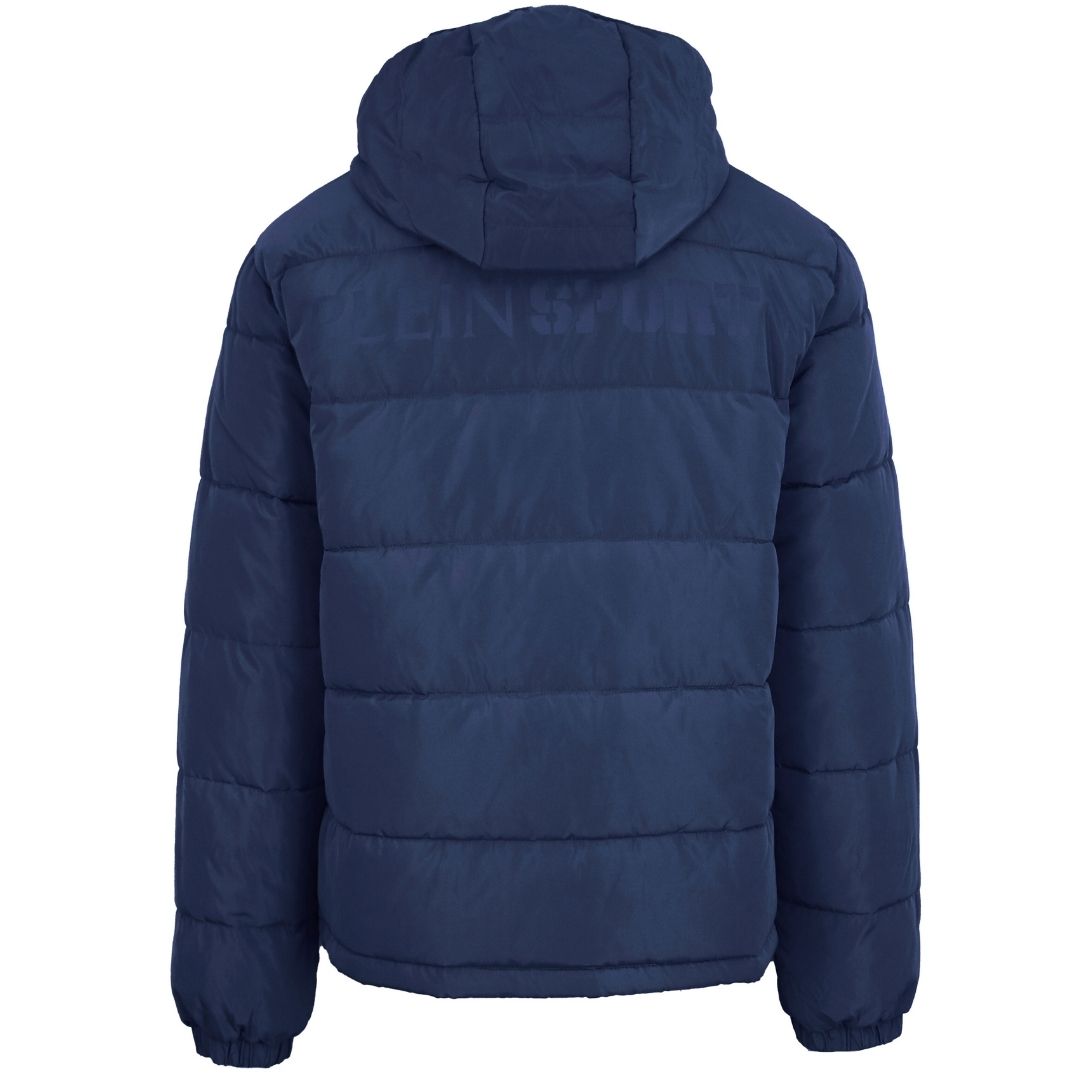 Wattierte Kapuzenjacke mit Rückenlogo