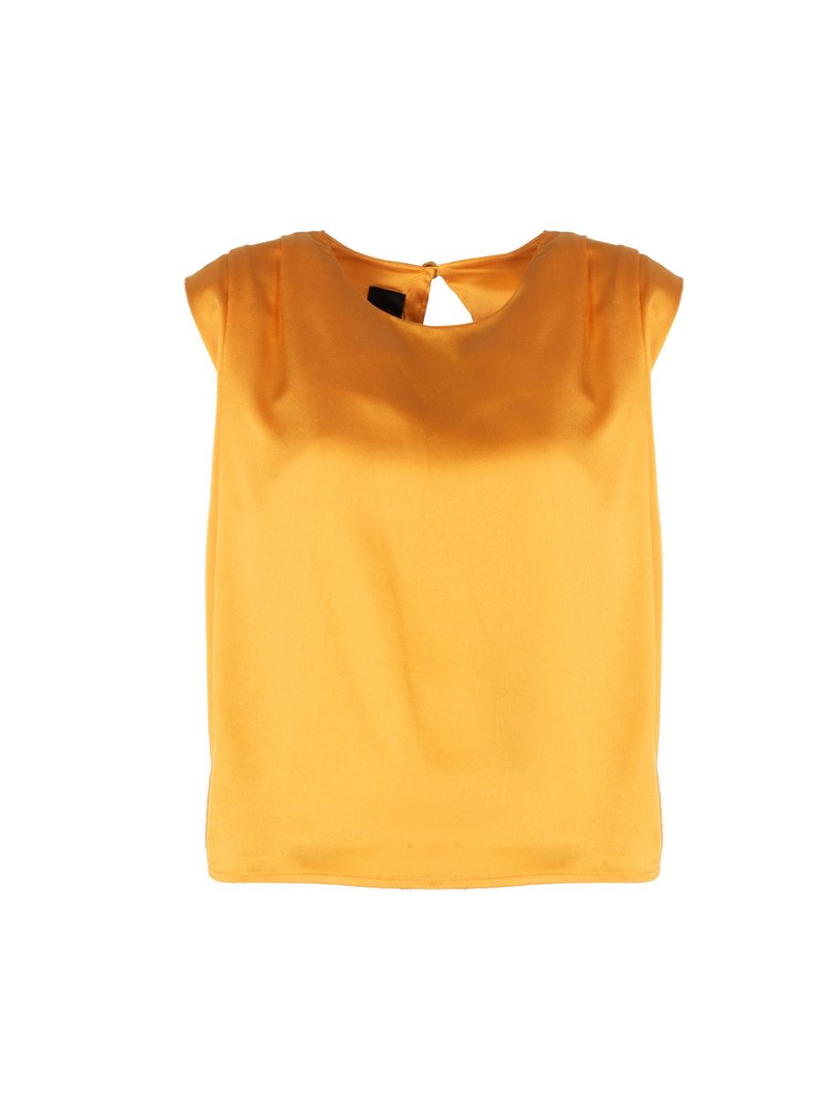 Satin-Top mit Knopfverschluss hinten