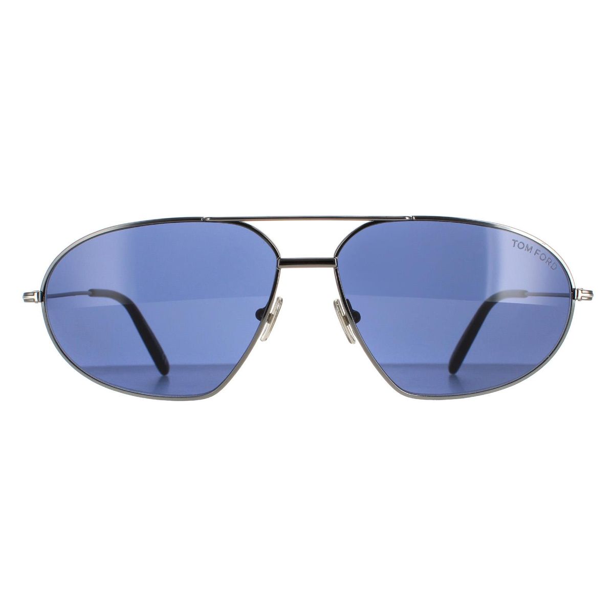 Aviator Sonnenbrille Gunmetal Rahmen blaue Gläser