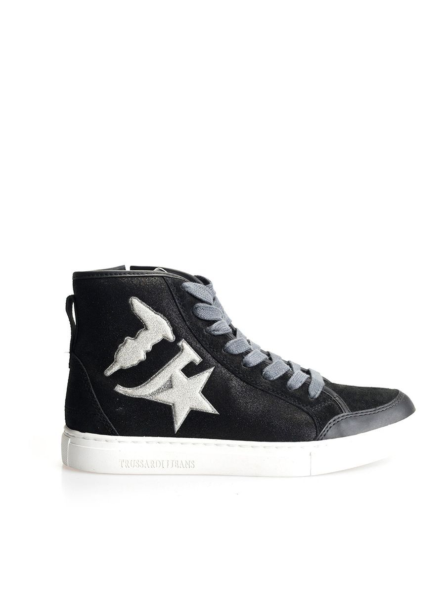 Schimmernde High-Top-Sneaker mit Stern
