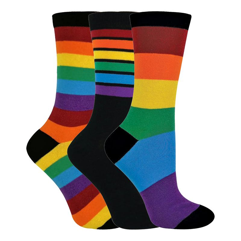 Gestreifte Regenbogen Freizeitsocken für Kinder