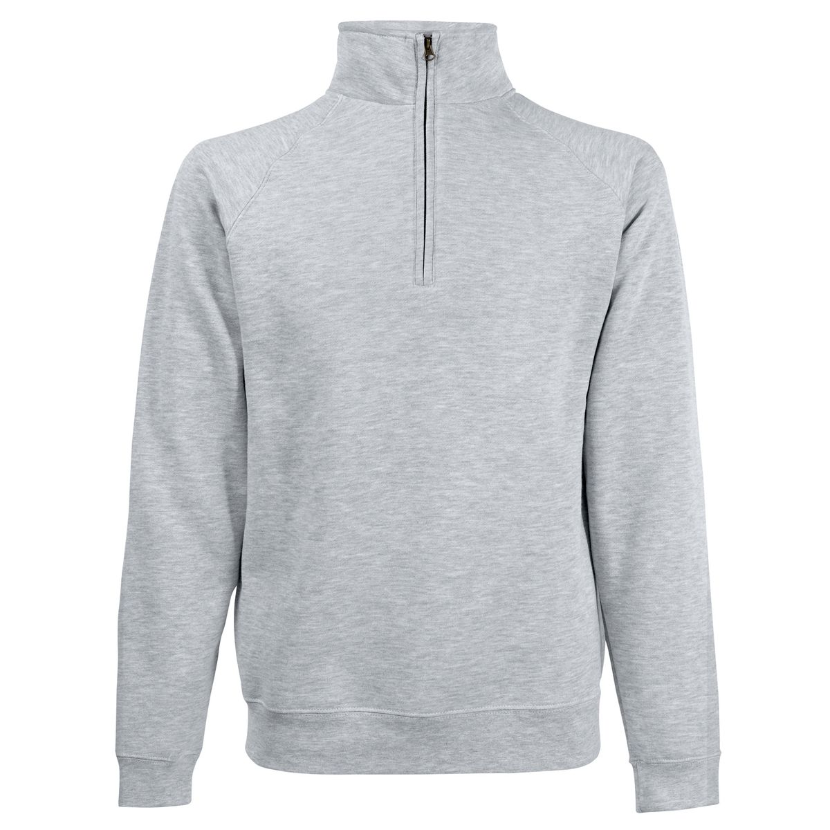 Herren Heather Grau Sweatshirt mit Reißverschluss