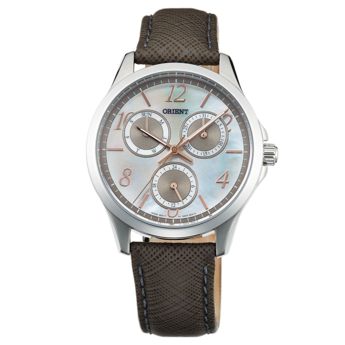 Elegante Uhr mit Perlmuttzifferblatt