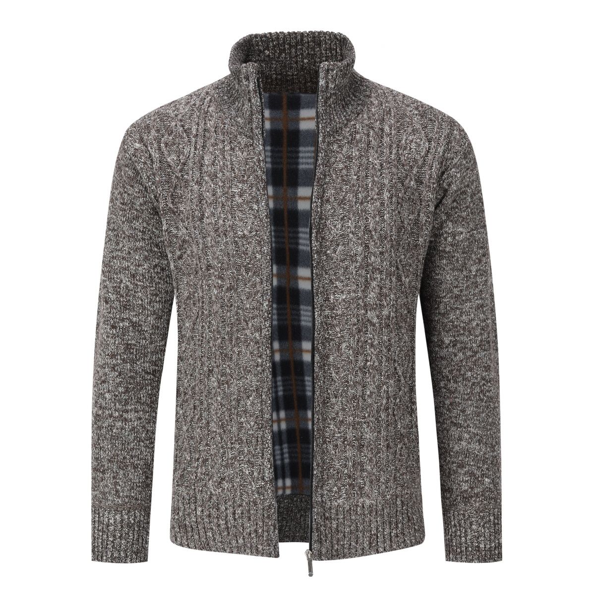 Herren Strickjacke mit durchgehendem Reißverschluss