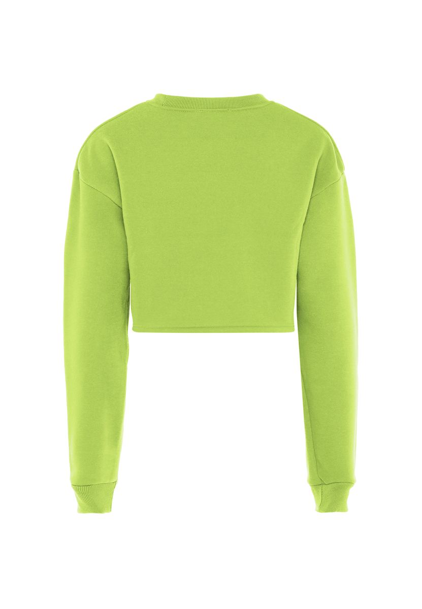 Lockeres Cropped-Sweatshirt mit Rundhalsausschnitt