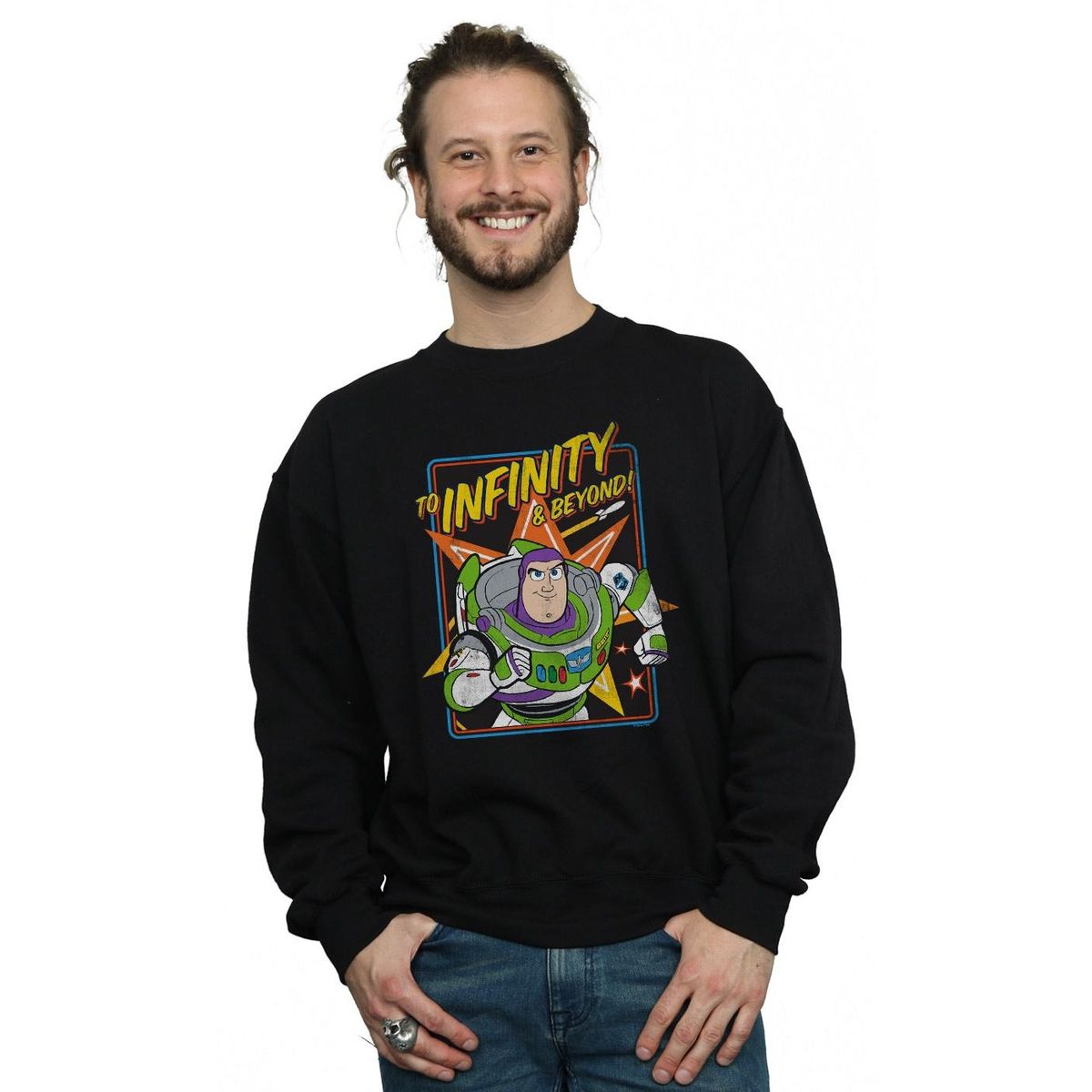 Retro-Sweatshirt mit Buzz-Lightyear-Grafik