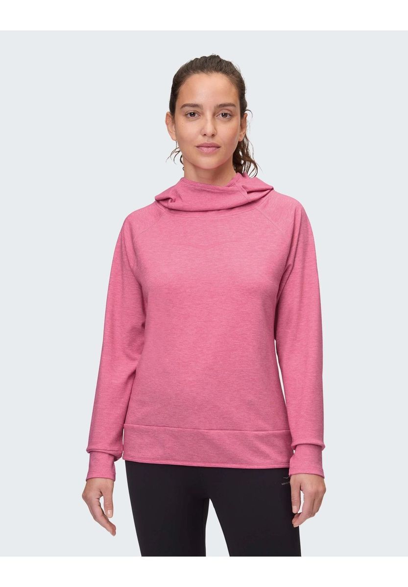 Aktiver Pink Trichterkragen-Hoodie