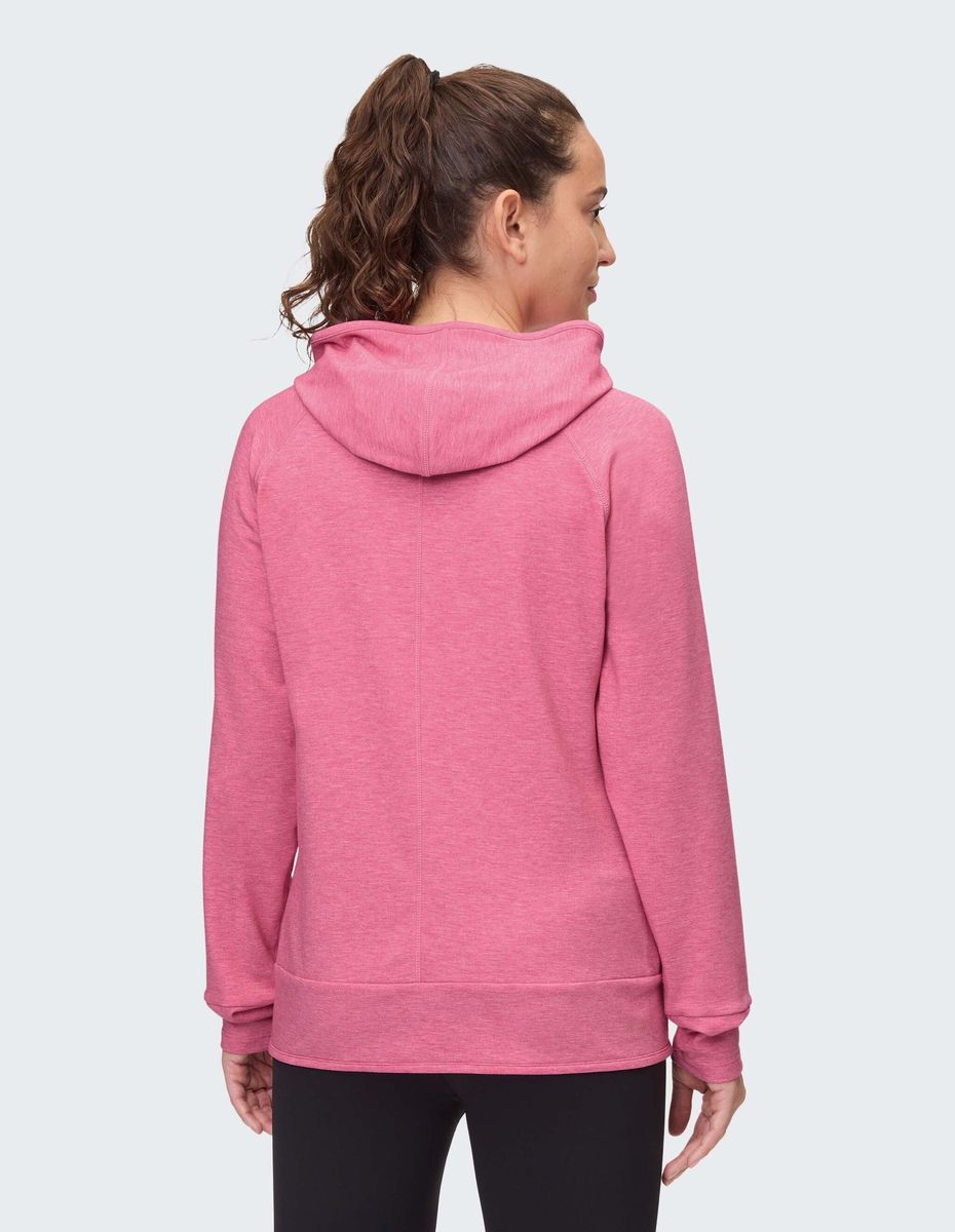 Aktiver Pink Trichterkragen-Hoodie