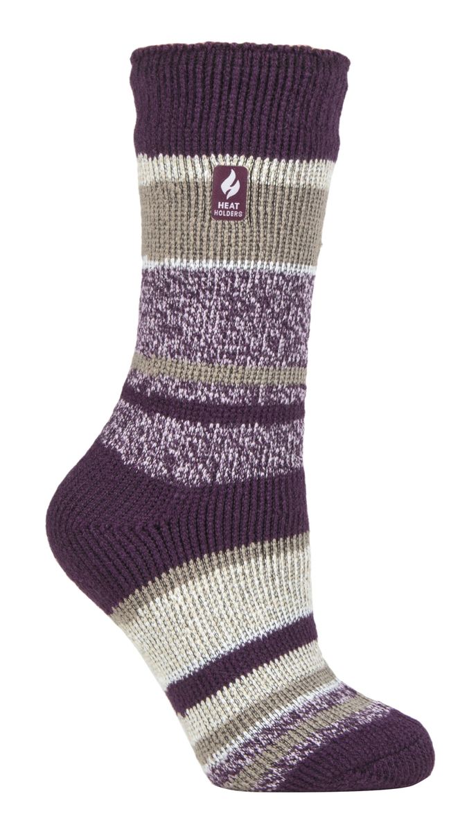 Wärmehalter - Damen Thermosocken für den Winter | Outdoor & Indoor Socken | Kuschelig & Flauschig | Geschenke für Frauen - Pflaume (Provence)