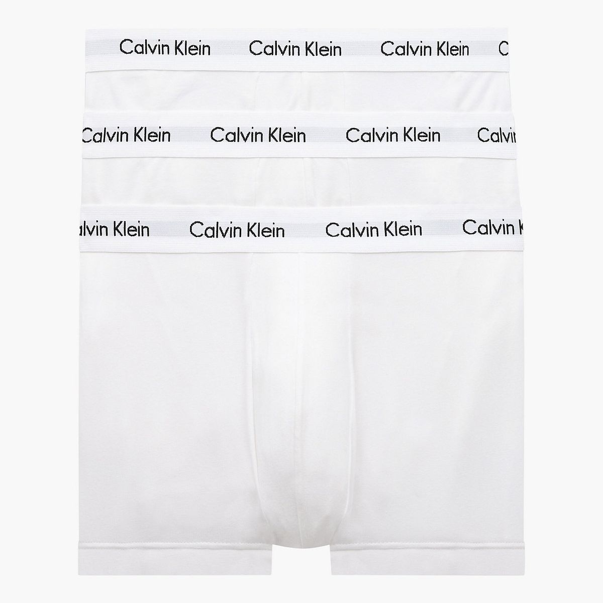 Klassische weiße Low-Rise-Boxershorts