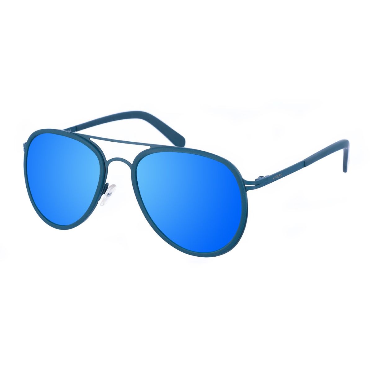 Blaue Pilotenbrille mit Metallrahmen
