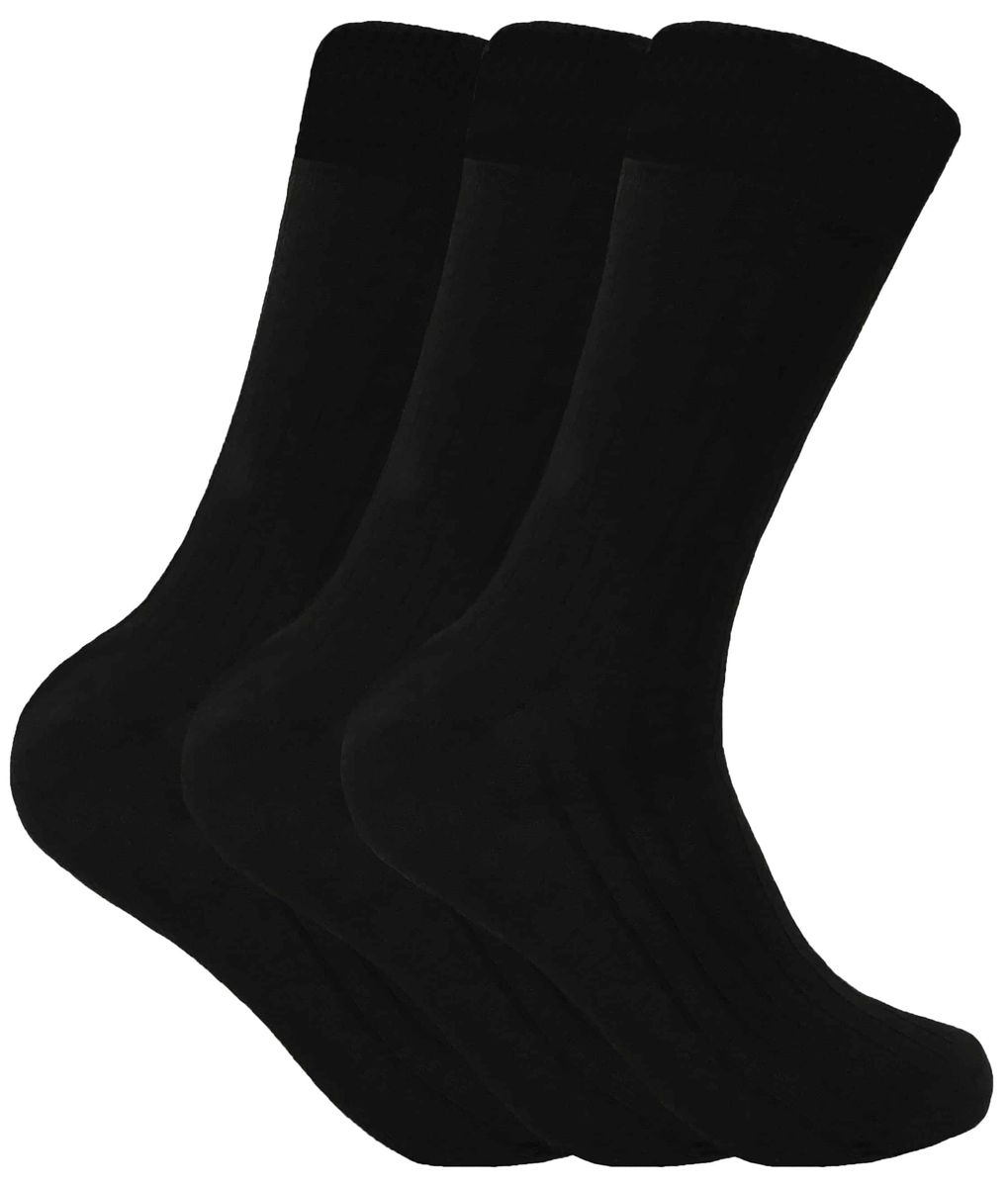 Sock Snob Homme 3 paires laine chaudes anti ampoule respirantes chaussettes - Noir