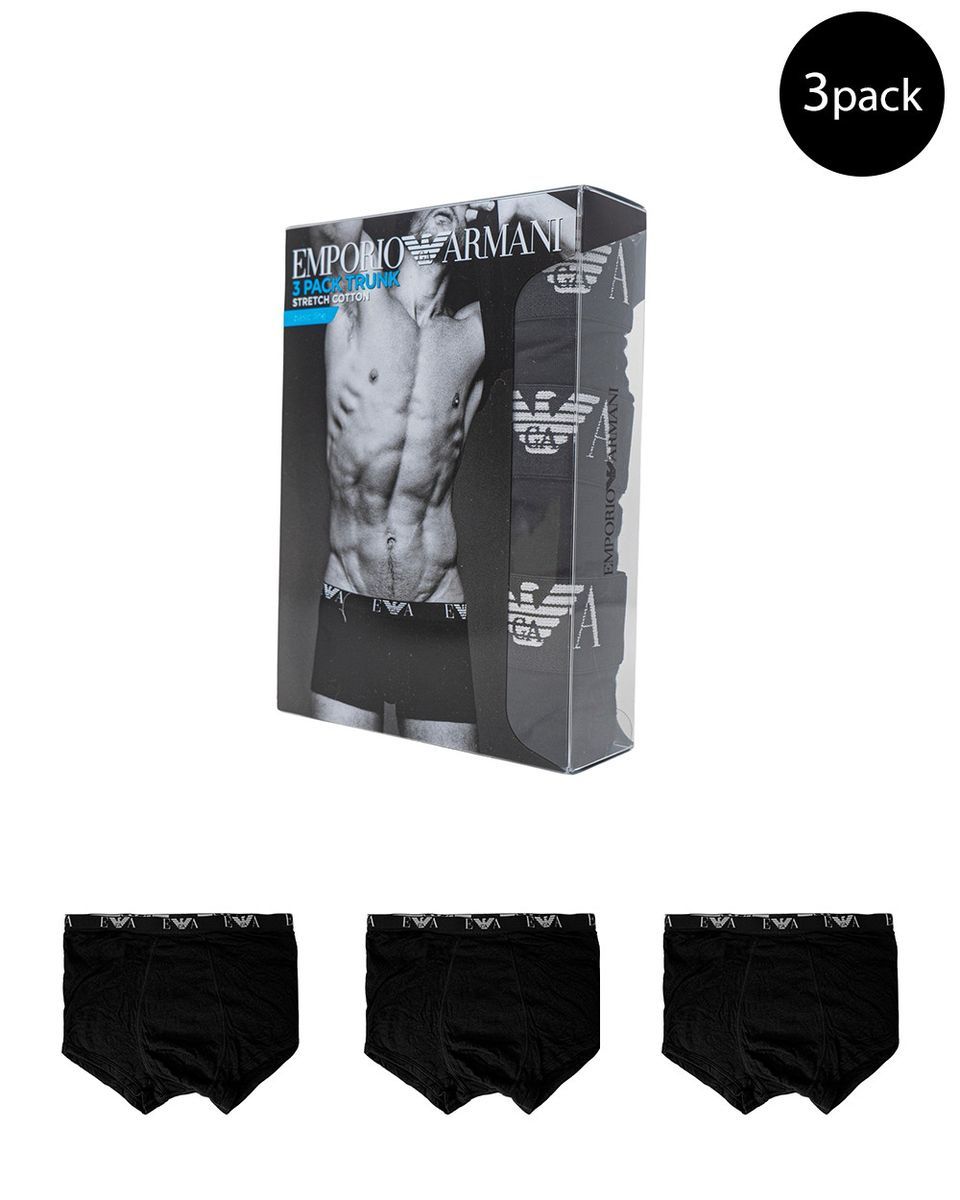 Schwarze Herren-Boxershorts mit Monogramm-Logo