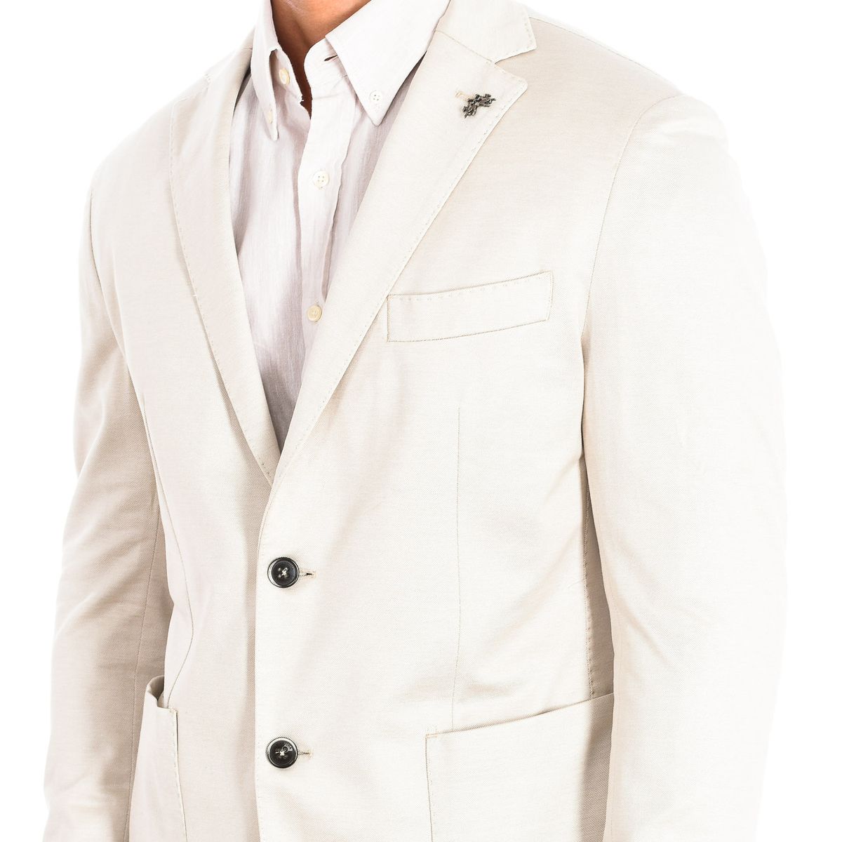 Baumwoll-Jersey-Blazer mit normaler Passform