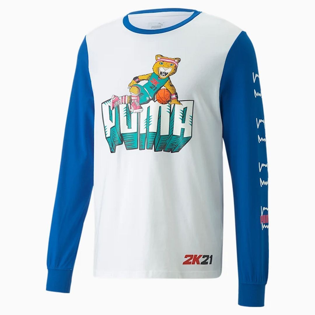 Puma x 2K Langarm Rundhals Baumwoll Top