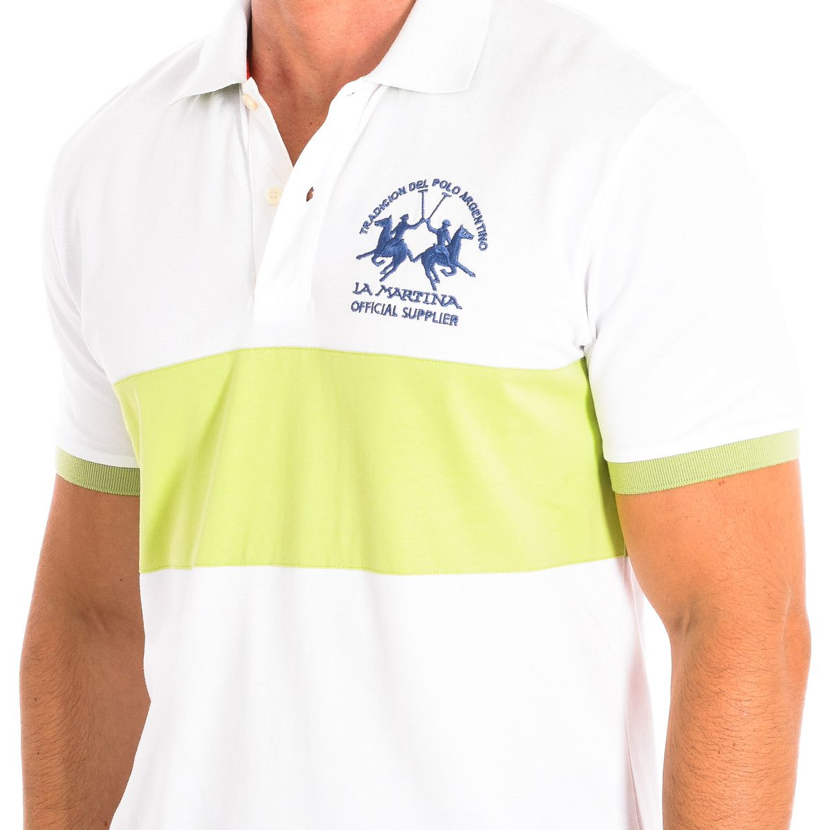 Poloshirt mit Colorblocking und Logo