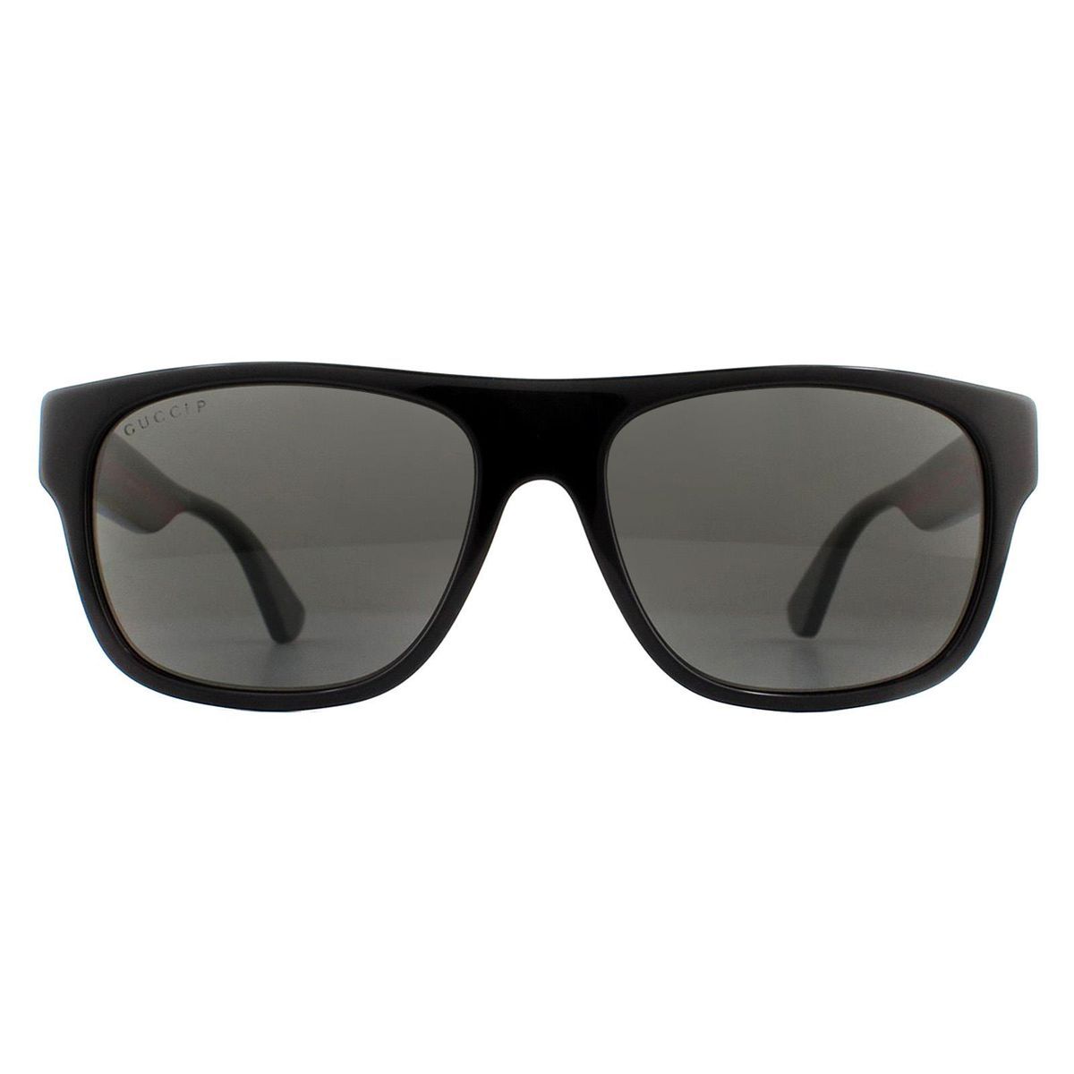 Klassische schwarze Rechteck-Sonnenbrille